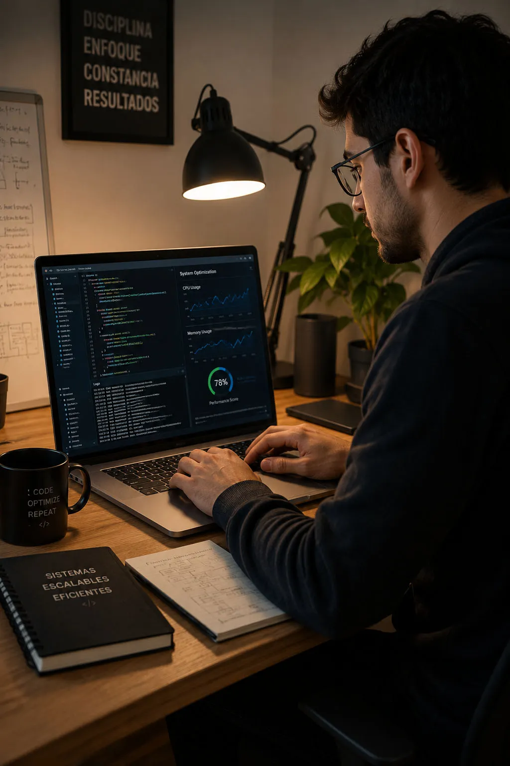 Desarrollador construyendo e integrando el sistema